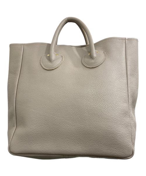 YOUNG & OLSEN The DRYGOODS STORE（ヤングアンドオルセン ザ ドライグッズストア）YOUNG & OLSEN The DRYGOODS STORE (ヤングアンドオルセン ザ ドライグッズストア) エンボスレザートートバッグ ベージュの古着・服飾アイテム