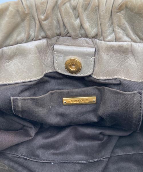 MIU MIU（ミュウミュウ）MIU MIU (ミュウミュウ) VITELLO LUX 2WAY BAG グリーンの古着・服飾アイテム