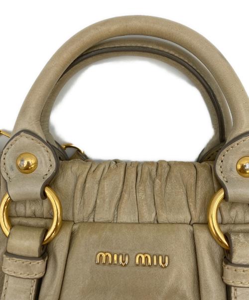MIU MIU（ミュウミュウ）MIU MIU (ミュウミュウ) VITELLO LUX 2WAY BAG グリーンの古着・服飾アイテム