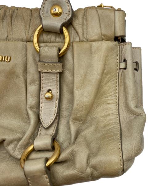 MIU MIU（ミュウミュウ）MIU MIU (ミュウミュウ) VITELLO LUX 2WAY BAG グリーンの古着・服飾アイテム