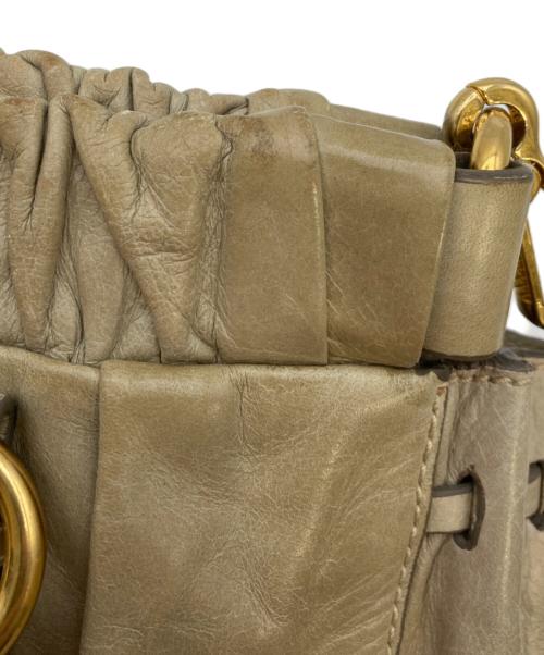 MIU MIU（ミュウミュウ）MIU MIU (ミュウミュウ) VITELLO LUX 2WAY BAG グリーンの古着・服飾アイテム