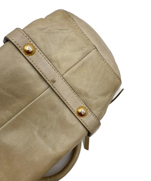 MIU MIU（ミュウミュウ）MIU MIU (ミュウミュウ) VITELLO LUX 2WAY BAG グリーンの古着・服飾アイテム