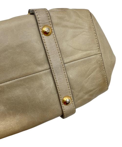 MIU MIU（ミュウミュウ）MIU MIU (ミュウミュウ) VITELLO LUX 2WAY BAG グリーンの古着・服飾アイテム