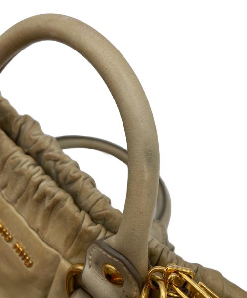 MIU MIU（ミュウミュウ）MIU MIU (ミュウミュウ) VITELLO LUX 2WAY BAG グリーンの古着・服飾アイテム