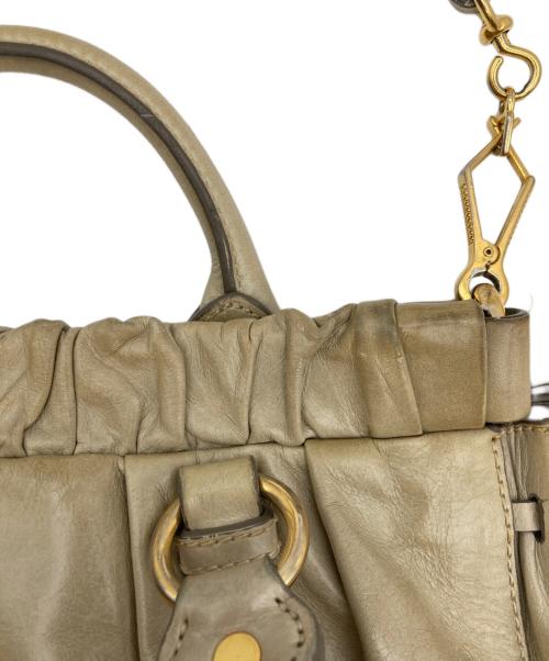 MIU MIU（ミュウミュウ）MIU MIU (ミュウミュウ) VITELLO LUX 2WAY BAG グリーンの古着・服飾アイテム