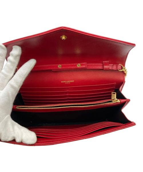 Saint Laurent Paris（サンローランパリ）Saint Laurent Paris (サンローランパリ) カサンドラ クラシック ショルダーバッグ/Classic Cassandre Chain Wallet　Bag レッドの古着・服飾アイテム
