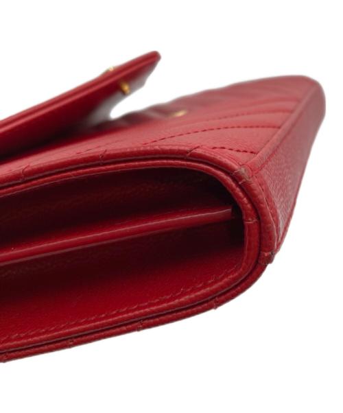 Saint Laurent Paris（サンローランパリ）Saint Laurent Paris (サンローランパリ) カサンドラ クラシック ショルダーバッグ/Classic Cassandre Chain Wallet　Bag レッドの古着・服飾アイテム