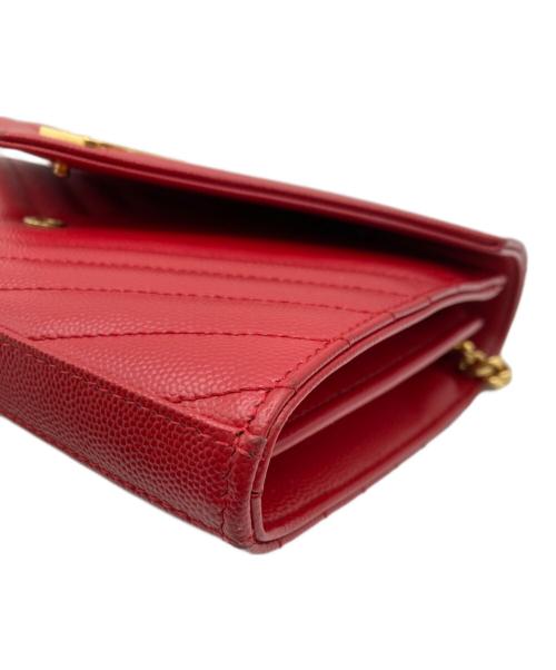 Saint Laurent Paris（サンローランパリ）Saint Laurent Paris (サンローランパリ) カサンドラ クラシック ショルダーバッグ/Classic Cassandre Chain Wallet　Bag レッドの古着・服飾アイテム