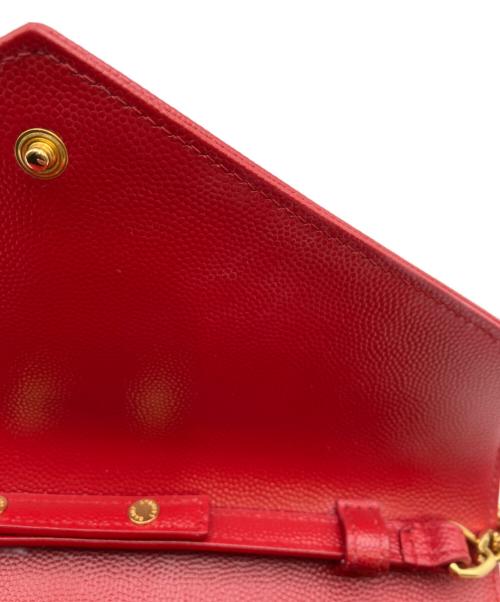 Saint Laurent Paris（サンローランパリ）Saint Laurent Paris (サンローランパリ) カサンドラ クラシック ショルダーバッグ/Classic Cassandre Chain Wallet　Bag レッドの古着・服飾アイテム