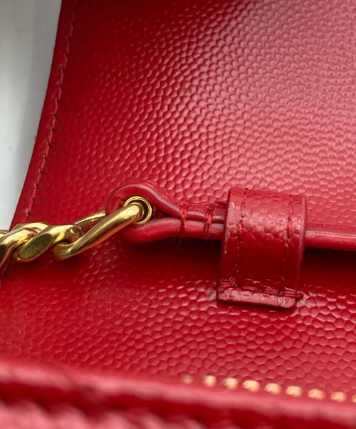 Saint Laurent Paris（サンローランパリ）Saint Laurent Paris (サンローランパリ) カサンドラ クラシック ショルダーバッグ/Classic Cassandre Chain Wallet　Bag レッドの古着・服飾アイテム