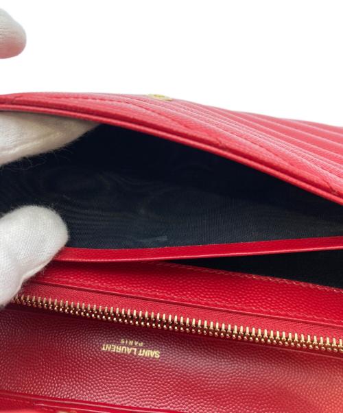 Saint Laurent Paris（サンローランパリ）Saint Laurent Paris (サンローランパリ) カサンドラ クラシック ショルダーバッグ/Classic Cassandre Chain Wallet　Bag レッドの古着・服飾アイテム