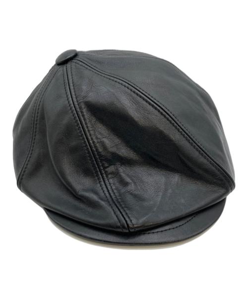 blue books（ブルー ブックス）blue books (ブルー ブックス) キャスケット/レザーキャスケット ブラック サイズ:2の古着・服飾アイテム