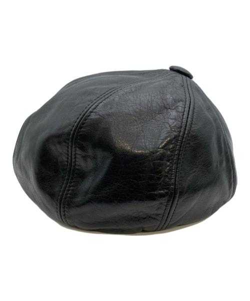 blue books（ブルー ブックス）blue books (ブルー ブックス) キャスケット/レザーキャスケット ブラック サイズ:2の古着・服飾アイテム