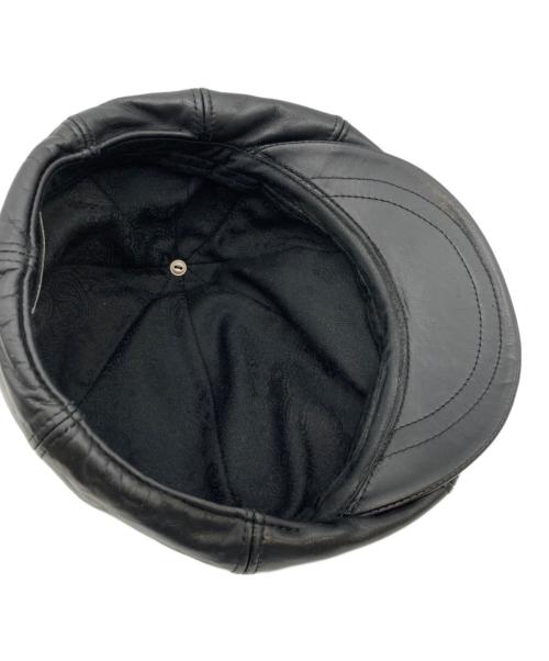 blue books（ブルー ブックス）blue books (ブルー ブックス) キャスケット/レザーキャスケット ブラック サイズ:2の古着・服飾アイテム