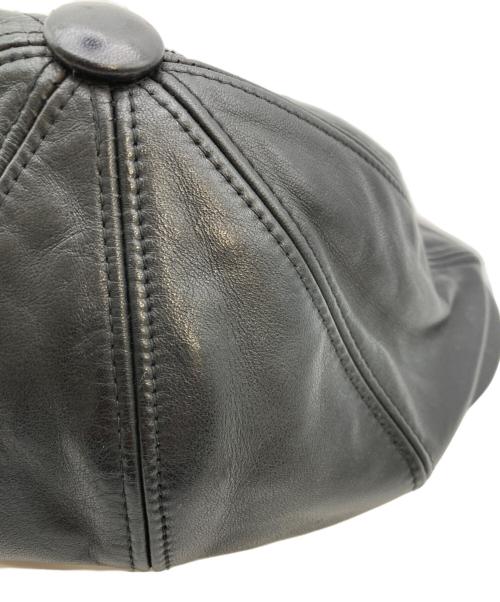 blue books（ブルー ブックス）blue books (ブルー ブックス) キャスケット/レザーキャスケット ブラック サイズ:2の古着・服飾アイテム