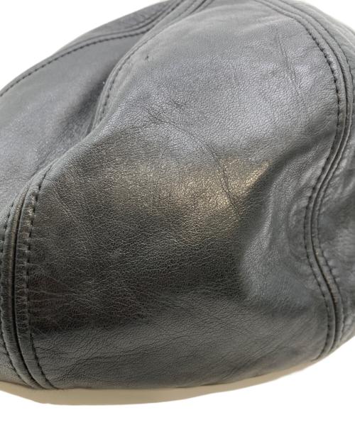 blue books（ブルー ブックス）blue books (ブルー ブックス) キャスケット/レザーキャスケット ブラック サイズ:2の古着・服飾アイテム