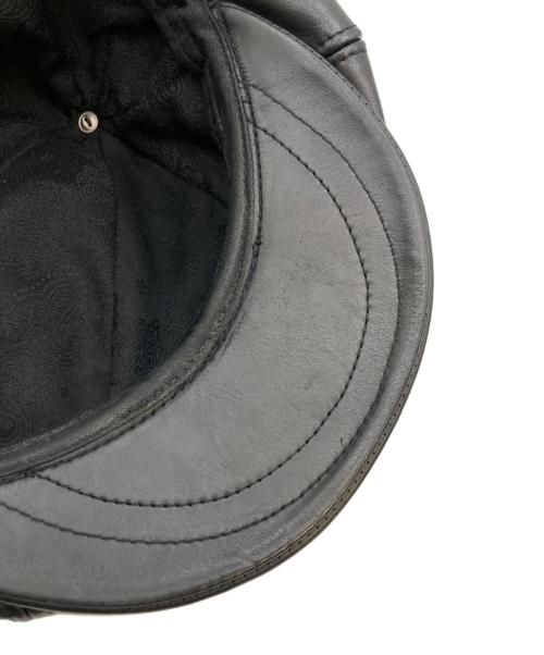 blue books（ブルー ブックス）blue books (ブルー ブックス) キャスケット/レザーキャスケット ブラック サイズ:2の古着・服飾アイテム