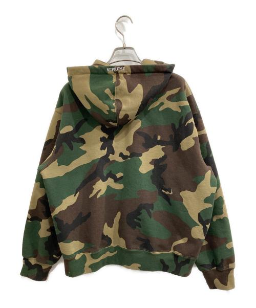 SUPREME（シュプリーム）Supreme (シュプリーム) S Logo Zip Up Hooded Sweatshirt Woodland Camo/Sロゴ ジップアップフーディ カーキ×オリーブ サイズ:Mの古着・服飾アイテム