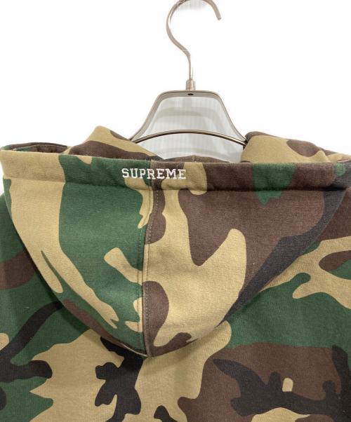 SUPREME（シュプリーム）Supreme (シュプリーム) S Logo Zip Up Hooded Sweatshirt Woodland Camo/Sロゴ ジップアップフーディ カーキ×オリーブ サイズ:Mの古着・服飾アイテム