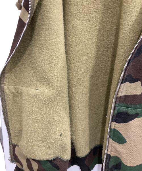 SUPREME（シュプリーム）Supreme (シュプリーム) S Logo Zip Up Hooded Sweatshirt Woodland Camo/Sロゴ ジップアップフーディ カーキ×オリーブ サイズ:Mの古着・服飾アイテム