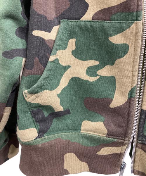 SUPREME（シュプリーム）Supreme (シュプリーム) S Logo Zip Up Hooded Sweatshirt Woodland Camo/Sロゴ ジップアップフーディ カーキ×オリーブ サイズ:Mの古着・服飾アイテム