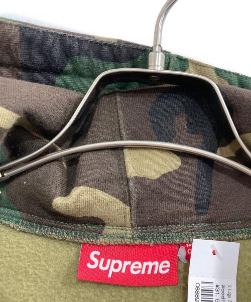 SUPREME（シュプリーム）Supreme (シュプリーム) S Logo Zip Up Hooded Sweatshirt Woodland Camo/Sロゴ ジップアップフーディ カーキ×オリーブ サイズ:Mの古着・服飾アイテム