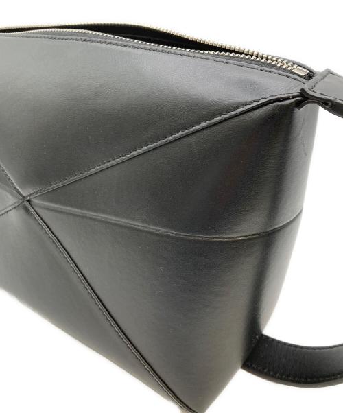 LOEWE（ロエベ）LOEWE (ロエベ) Puzzle Fold Wash Bag/パズル フォールド トラベルポーチ/ハンドバッグ ブラックの古着・服飾アイテム