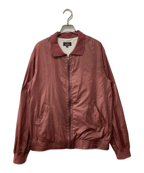 A.P.C.（アーペーセー）A.P.C. (アーペーセー) 裏地起毛ナイロンブルゾン レッド サイズ:XSの古着・服飾アイテム