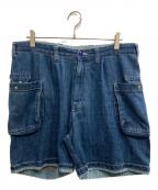 Porter Classicポータークラシック）の古着「デニムカーゴショーツ/summer denim」｜インディゴ