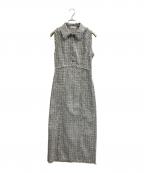 FRAY IDフレイ アイディー）の古着「フリンジデザインツイードポロワンピ」｜グレー