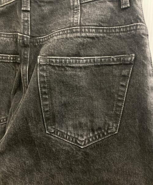 moussy（マウジー）moussy (マウジー) CROSS WAIST WIDE STRAIGHT ブラック サイズ:2の古着・服飾アイテム