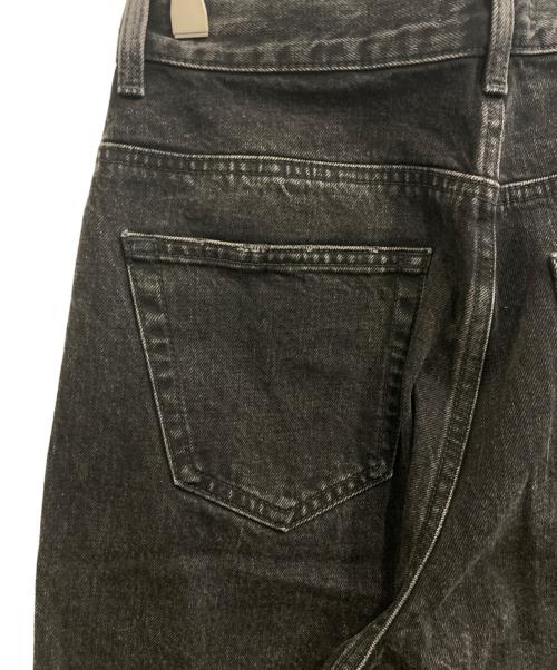 moussy（マウジー）moussy (マウジー) CROSS WAIST WIDE STRAIGHT ブラック サイズ:2の古着・服飾アイテム