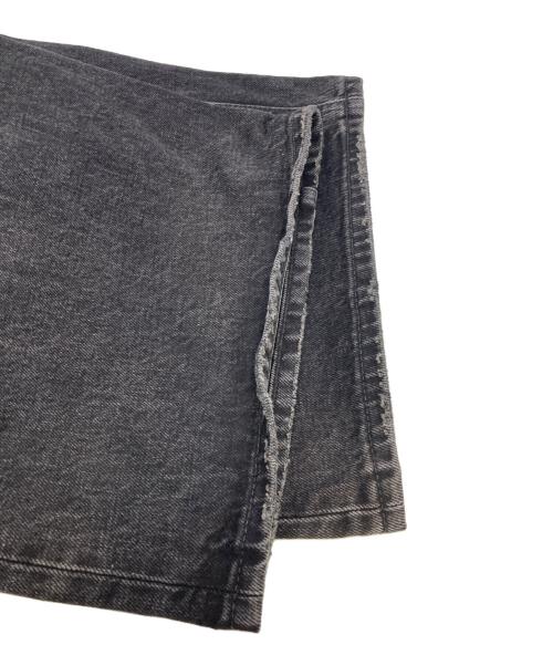 moussy（マウジー）moussy (マウジー) CROSS WAIST WIDE STRAIGHT ブラック サイズ:2の古着・服飾アイテム