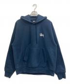 stussyステューシー）の古着「BASIC STUSSY HOODIE/ベーシック　ストゥーシー　フーディ」｜ネイビー