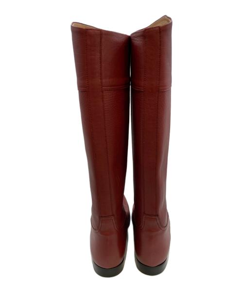 HERMES（エルメス）HERMES (エルメス) ジョッキーブーツ レッド サイズ:37 1/2の古着・服飾アイテム