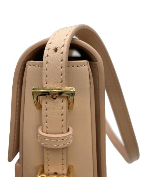 BURBERRY（バーバリー）BURBERRY (バーバリー) Large Grace Smooth Leather ワンショルダーバッグ ピンクベージュの古着・服飾アイテム