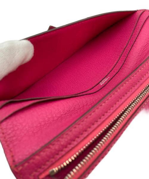 HERMES（エルメス）HERMES (エルメス) ベアン 長財布 ピンクの古着・服飾アイテム