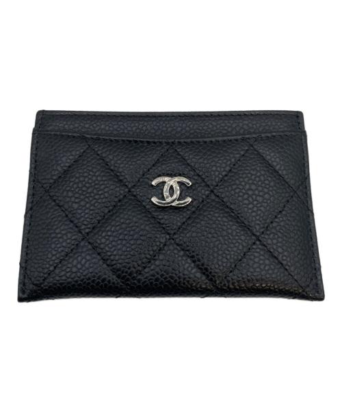 CHANEL（シャネル）CHANEL (シャネル) マトラッセ キャビアスキン カードケース ブラックの古着・服飾アイテム
