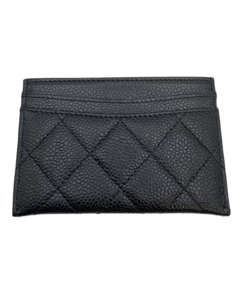 CHANEL（シャネル）CHANEL (シャネル) マトラッセ キャビアスキン カードケース ブラックの古着・服飾アイテム