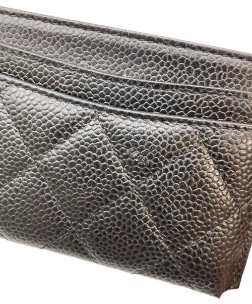 CHANEL（シャネル）CHANEL (シャネル) マトラッセ キャビアスキン カードケース ブラックの古着・服飾アイテム
