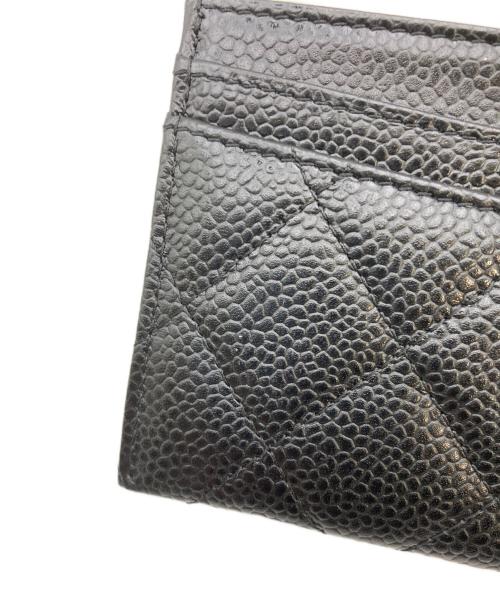 CHANEL（シャネル）CHANEL (シャネル) マトラッセ キャビアスキン カードケース ブラックの古着・服飾アイテム