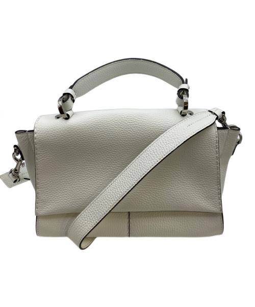 DES PRES（デ プレ）DES PRES (デ プレ) レザーハンドバッグ ホワイトの古着・服飾アイテム