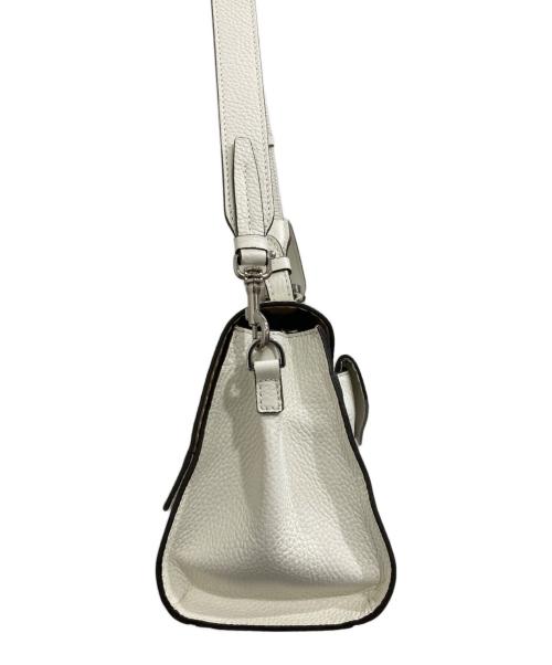 DES PRES（デ プレ）DES PRES (デ プレ) レザーハンドバッグ ホワイトの古着・服飾アイテム