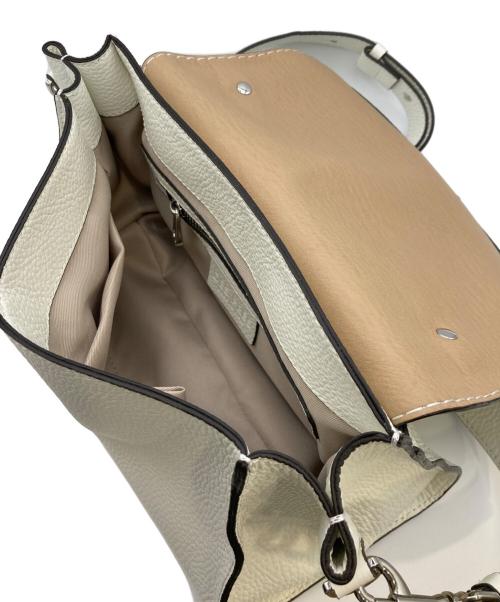 DES PRES（デ プレ）DES PRES (デ プレ) レザーハンドバッグ ホワイトの古着・服飾アイテム