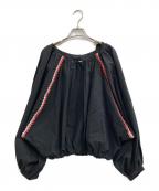 devotion twinsデボーションツインズ）の古着「エンブロイダリー ブラウス」｜ブラック