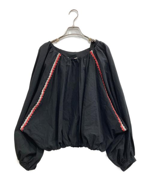 devotion twins（デボーションツインズ）devotion twins (デボーションツインズ) エンブロイダリー ブラウス ブラック サイズ:OSの古着・服飾アイテム