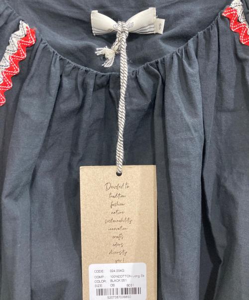 devotion twins（デボーションツインズ）devotion twins (デボーションツインズ) エンブロイダリー ブラウス ブラック サイズ:OSの古着・服飾アイテム