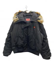 KENZO（ケンゾー）の古着「SHORT PARKA BOKE FLOWER/ショート　パーカー　ボケ・フラワー」｜グレー