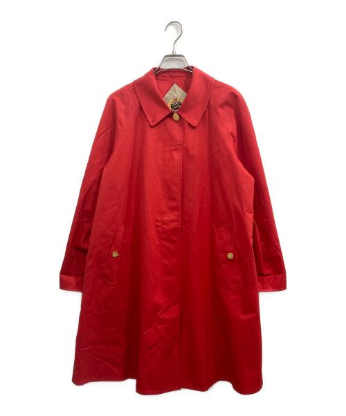 Burberry's（バーバリー）Burberry's (バーバリー) 裏ノヴァチェック金釦比翼コート レッド サイズ:9ARの古着・服飾アイテム