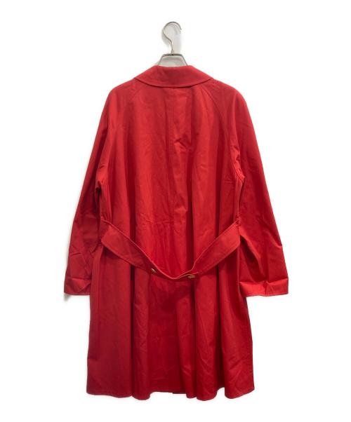 Burberry's（バーバリー）Burberry's (バーバリー) 裏ノヴァチェック金釦比翼コート レッド サイズ:9ARの古着・服飾アイテム